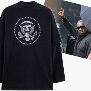 Ye’s Vision: Iconic 2024 DONDA Balenciaga YEEZY Presidential 2-Layer Tee